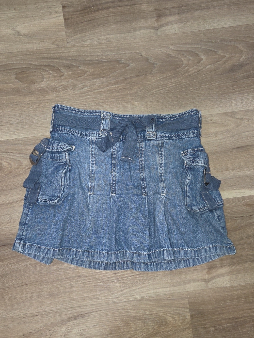 •Justice• Little Girls Blue Jean Belted Skort